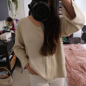 Oversized Tan Sweater